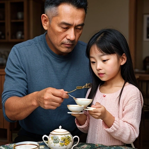 father and daughter playing father and daughter playing