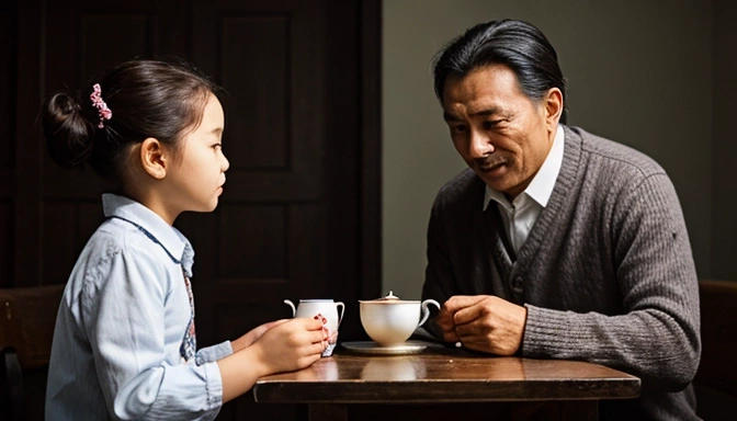 father with his daughter father with his daughter